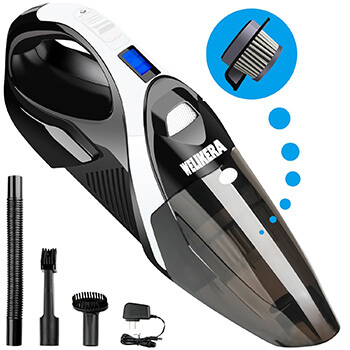 WELIKERA 12V 100W Cordless Handheld Vacuum Powerful Portable Vacuum Cleaner