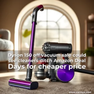 Artistic representation for Dyson 150 off vacuum sale could see cleaners ditch Amazon Deal Days for cheaper price