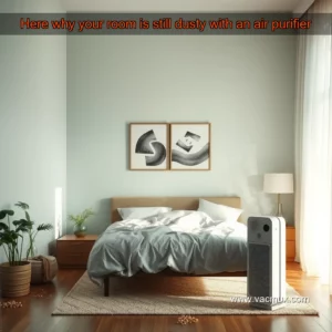 Artistic representation for Here why your room is still dusty with an air purifier