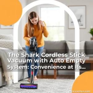 Artistic representation for The Shark Cordless Stick Vacuum with Auto Empty System: Convenience at Its Finest