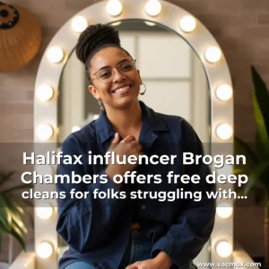 Artistic representation for Halifax influencer Brogan Chambers offers free deep cleans for folks struggling with their mental health