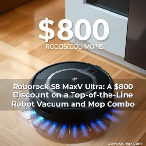 Artistic representation for Roborock S8 MaxV Ultra: A $800 Discount on a Top-of-the-Line Robot Vacuum and Mop Combo