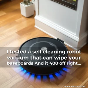 Artistic representation for I tested a self cleaning robot vacuum that can wipe your baseboards And it 400 off right now