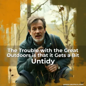 Artistic representation for The Trouble with the Great Outdoors is that it Gets a Bit Untidy