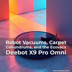 Artistic representation for Robot Vacuums, Carpet Conundrums, and the Ecovacs Deebot X9 Pro Omni