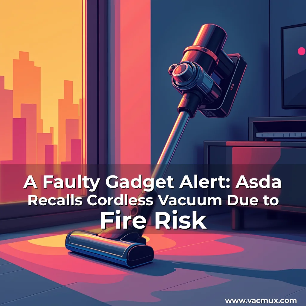 Artistic representation for A Faulty Gadget Alert: Asda Recalls Cordless Vacuum Due to Fire Risk