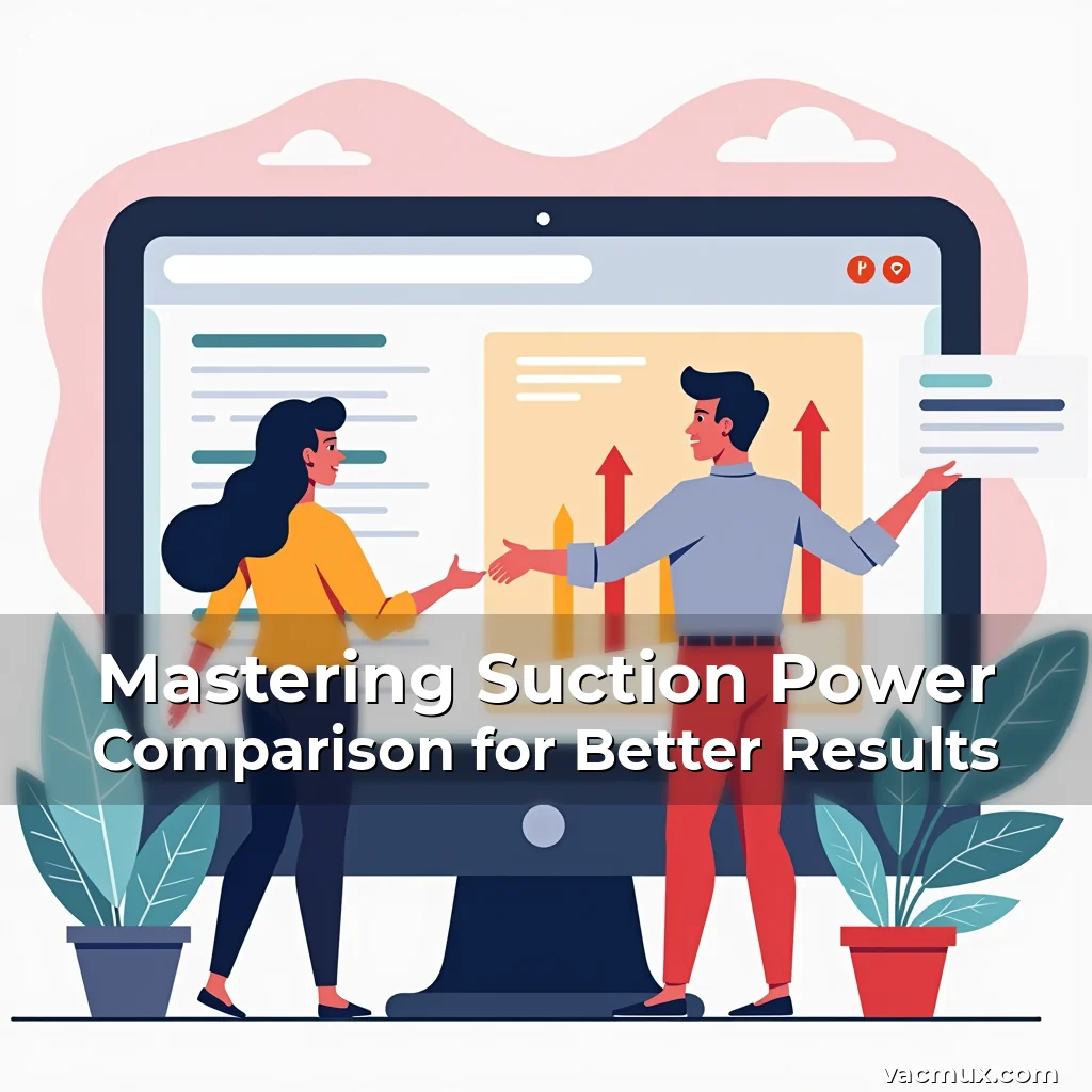 Artistic representation for Mastering Suction Power Comparison for Better Results